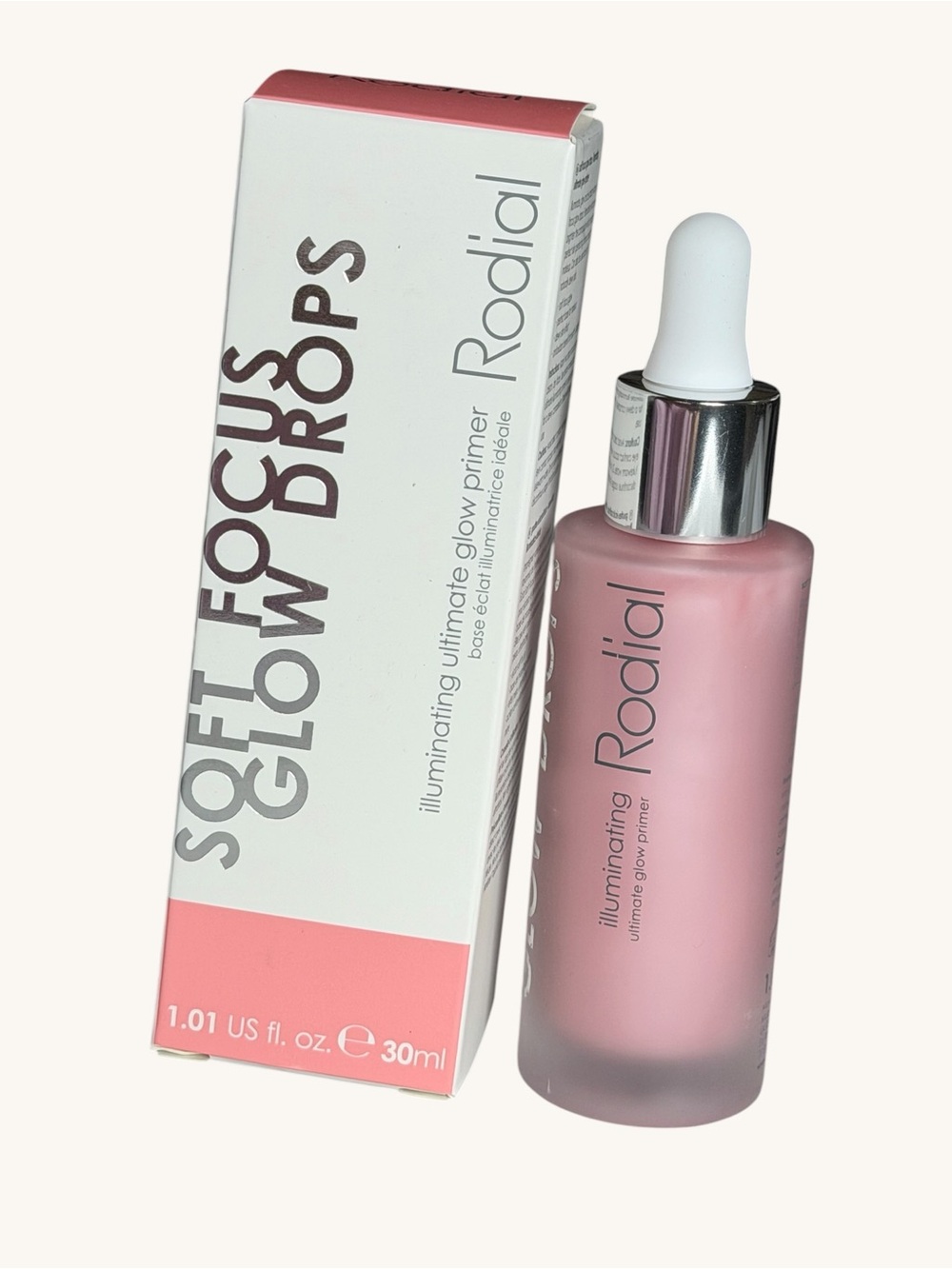Rodial Soft Focus Glow Drops Illuminating Primer - Pink BNIB